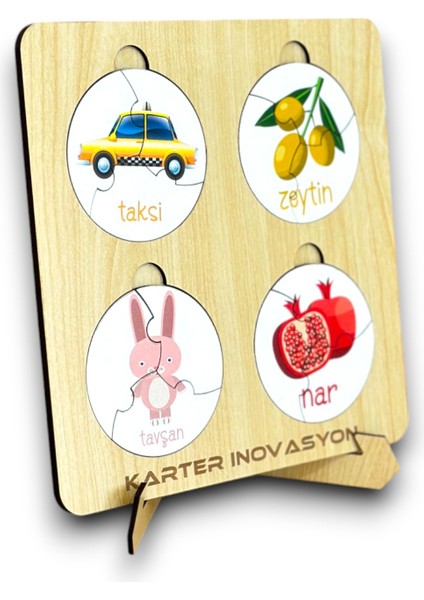 Kavram Öğrenme Puzzle Eşleme Kartı, Puzzle Eğitici Oyuncak, Montessori Eğitim Oyuncak, Motor Zeka indirimleri