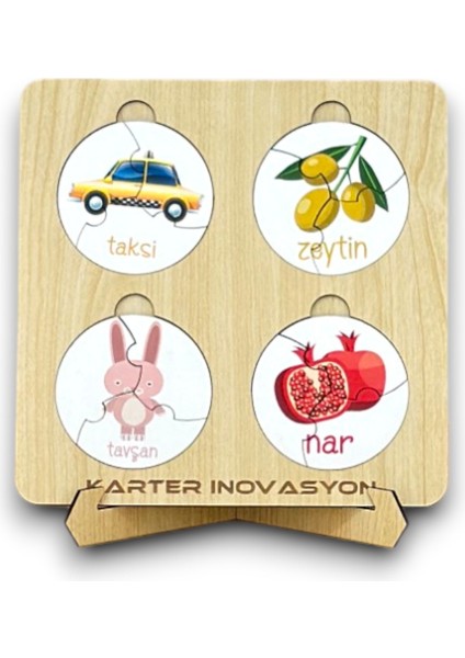 Kavram Öğrenme Puzzle Eşleme Kartı, Puzzle Eğitici Oyuncak, Montessori Eğitim Oyuncak, Motor Zeka