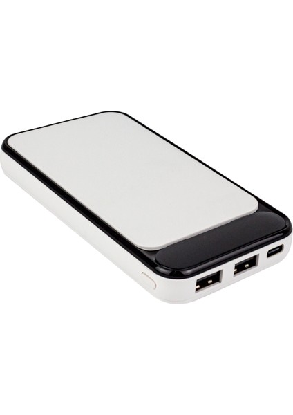 IP-G2710 10000 Mah Powerbank 2 USB Port Beyaz LCD Göstergeli̇ Powerbank
