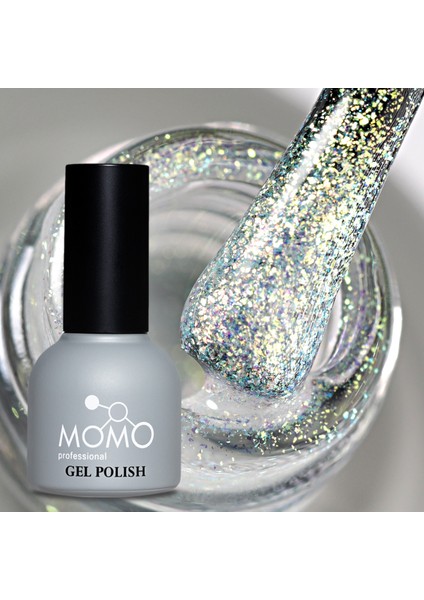 Shimmer Limited Holografik Kalıcı Oje SL02, Rakı Beyazı Altın Yeşil Simli, 10 ml