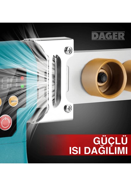 21 V 3 Ah Çift Akülü Su Tesisatı Plastik Pvc Boru Kaynak Makinesi Isı Kademe Ayarlı Çantalı 15 Pilli indirimleri