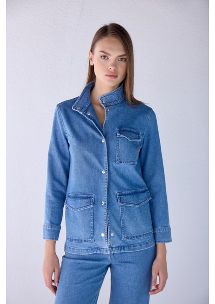 Regular Fit Denim Ceket
