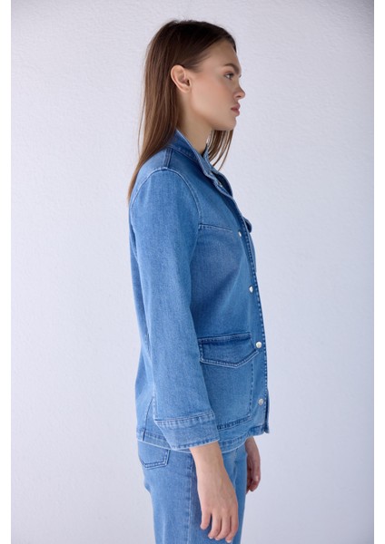 Regular Fit Denim Ceket