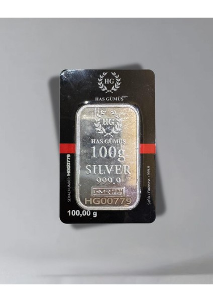 Sertifikalı 100 Gr Külçe Gümüş 999 Ayar