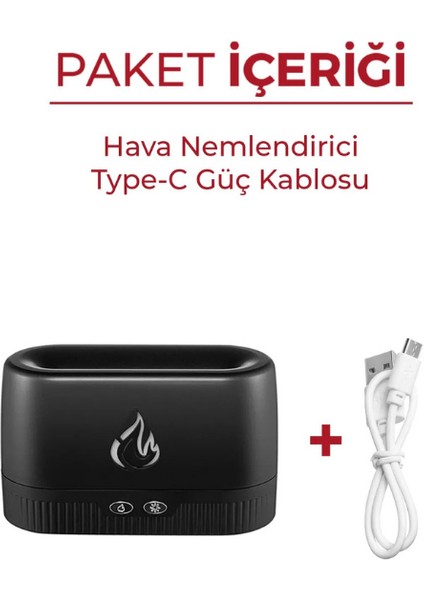 Ultrasonik Hava Nemlendirici Simülasyon 3D Alev Işığı Nemlendirici - Buhar Makinesi 230ML fiyatları