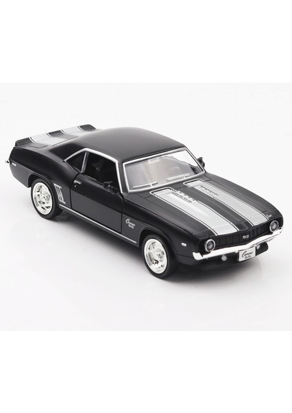 1:36 Chevrolet Abd 1969 Camaro Ss Vintage Mat Siyah Pres Döküm Metal Araba Modeli Oyuncak Koleksiyon Hediye Çocuklar Için A318 (Yurt Dışından)