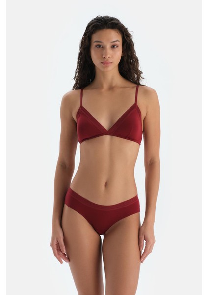 Bordo Basıc Bel Dantel Detaylı Hıpster Külot fırsatları