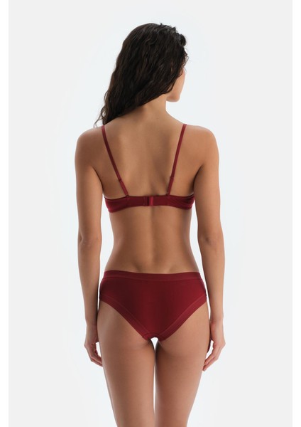 Bordo Basic Üçgen Formlu Soft Sütyen fiyatları