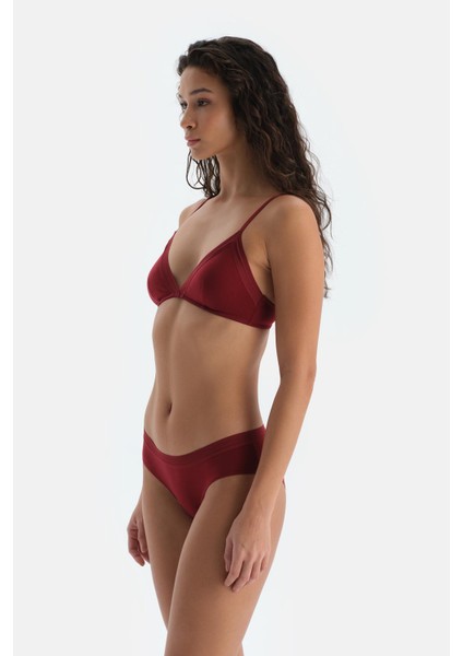 Bordo Basic Üçgen Formlu Soft Sütyen modelleri