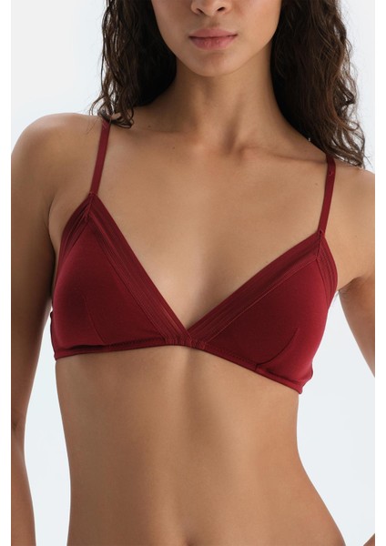 Bordo Basic Üçgen Formlu Soft Sütyen indirimleri