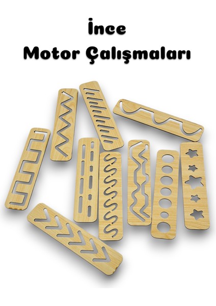 Çizgi Çalışma Seti, Eğitici Oyuncak, Montessori Eğitim Oyuncak, Motor Zeka Oyuncak modelleri