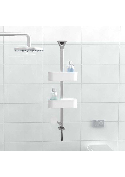 Yükseklik Ayarlı Oval Banyo Rafı Ev M-N47-01