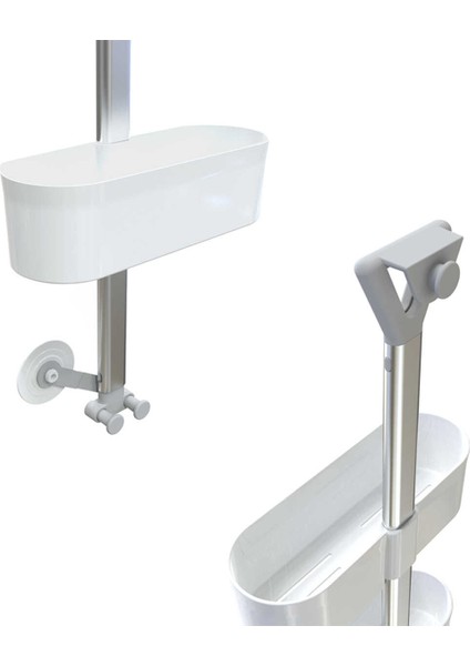 Yükseklik Ayarlı Oval Banyo Rafı Ev M-N47-01 modelleri