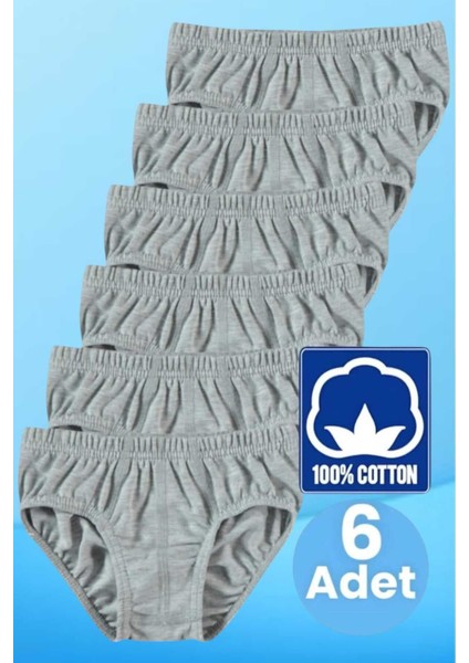 Erkek Çocuk Pamuklu 6'lı Slip Külot