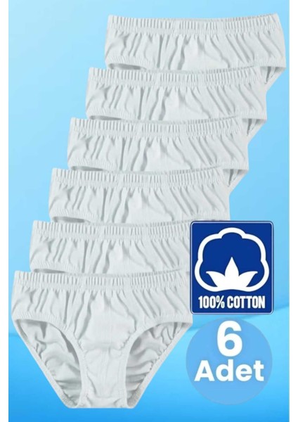 Erkek Çocuk Pamuklu 6'lı Slip Külot