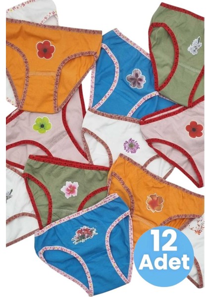 Kız Çocuk Pamuklu 12'li Külot