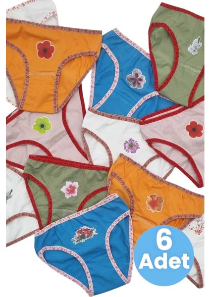 Kız Çocuk Pamuklu 6'lı Külot
