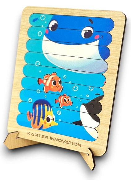 Çubuk Puzzle, 10LU Set Puzzle, Hayvan Puzzle, Hayvan Yapboz, 10LU Yapboz Montessori Oyun