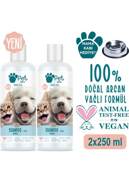 Kediler ve Köpekler İçin Şampuan Okyanus 2X250 ml 100% Doğal Argan Yağlı fiyatları