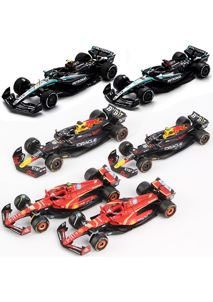 Bburago 1:43 2024 F1 Alaşım Araba Modeli Formula Yarışı Pres Döküm Oyuncak SF24 RB20 W15 MCL38 Red Bull Mercedes Yeni Sezon (Yurt Dışından)