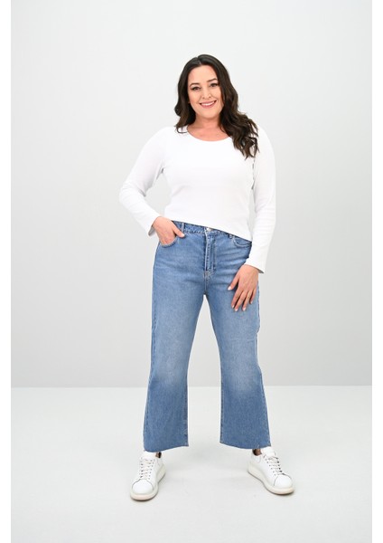 Kadın Büyük Beden Yüksek Bel Mom Jean 4418-25 DPL-968 fiyatları