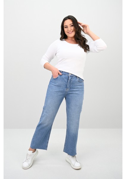Kadın Büyük Beden Yüksek Bel Mom Jean 4418-25 DPL-968 modelleri