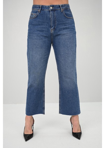 Kadın Büyük Beden Yüksek Bel Mom Jean 4418-25 DPL-968