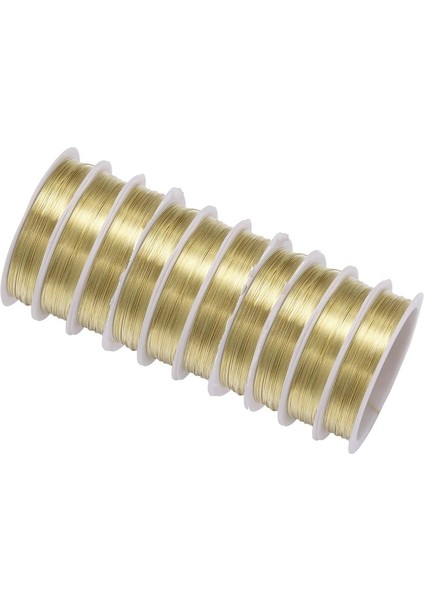 Hayal Sepeti Takı ve Filografi Teli Makara Tel - 0.4mm Ince - 10 Adet Altın Renk
