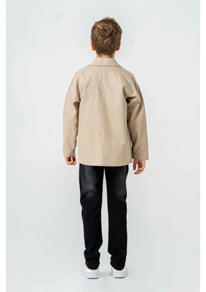 (9-12 Yaş) Çıtçıtlı Keten Gömlekli Erkek Çocuk 3 lü takım - Taş modelleri