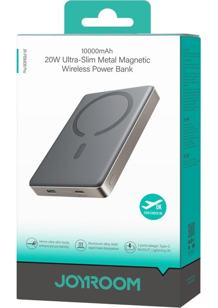 20W Ultra-Slim Metal Magsafe Kablosuz ve Kablolu 20W Hızlı Şarj Power Bank 10.000MAH fiyatları