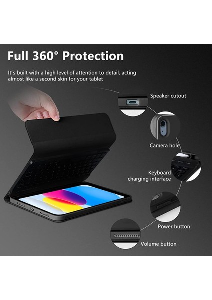 Huawei Matepad 11.5inç / Air 11.5inç / Papermate Kılıf Kablosuz Klavyeli Kılıf Mobax