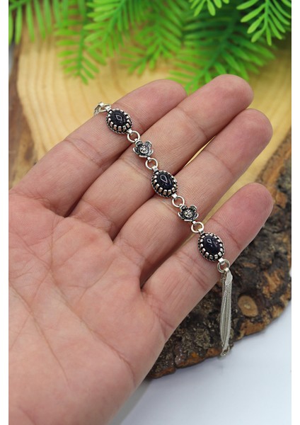 Yıldız Tozu Taşlı Mardin Hasırı Gümüş Kadın Bileklik 201023683 fiyatları