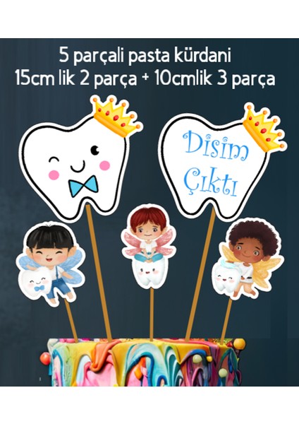 32 Parça Tam Set Ilk Dişim Çıktı Diş Buğdayı Erkek Süs Seti Banner Pasta Kürdanı Cupcake Süsü Seti indirimleri