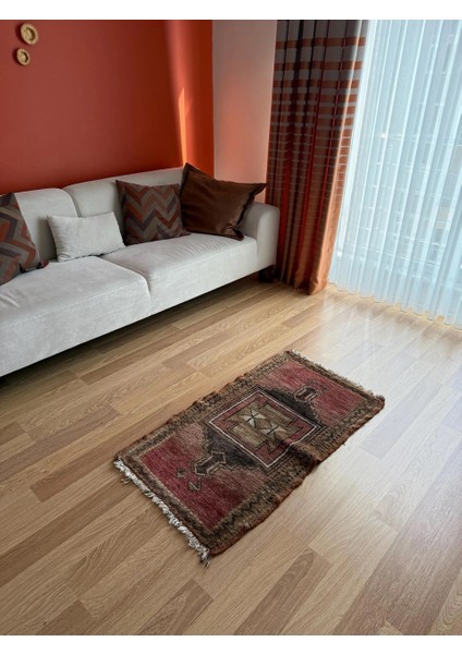 60 x 110 cm El Dokuma Küçük Yolluk, Nostaljik Kilim, Bohem Tarzı Harika El Dokuma Halı, Benzersiz Yolluk fırsatları