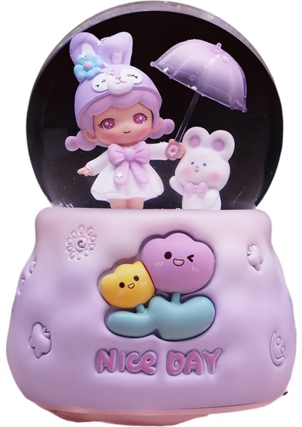 Clomid Kristal Top Süs Prenses Octavo Sürüklenen Kar Cam Müzik Kutusu Prenses (Yurt Dışından)