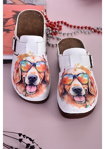 3045 Gözlüklü Köpek Desenli Anatomik Terlik fiyatları