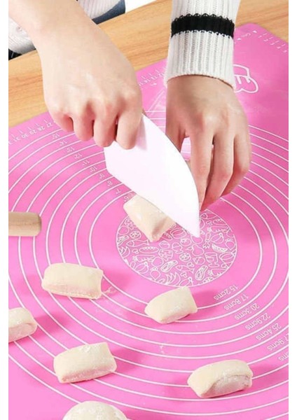 Büyük Boy Silikon Hamur Açma Matı 50X40 cm Hamur Açma Matı Ölçekli modelleri