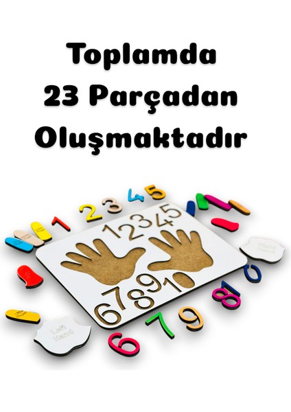 Parmak Puzzle, Rakam Puzzle, Eğitici Oyuncak, Montessori Eğitim Oyuncak, Motor Zeka Oyuncak