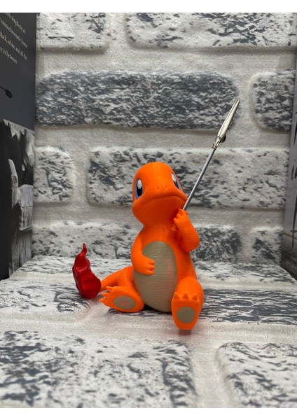 Charmander Pokemon Figürlü Not & Fotoğraf Tutucu - Ofis ve Çalışma Masaları Için Dekoratif Organizer