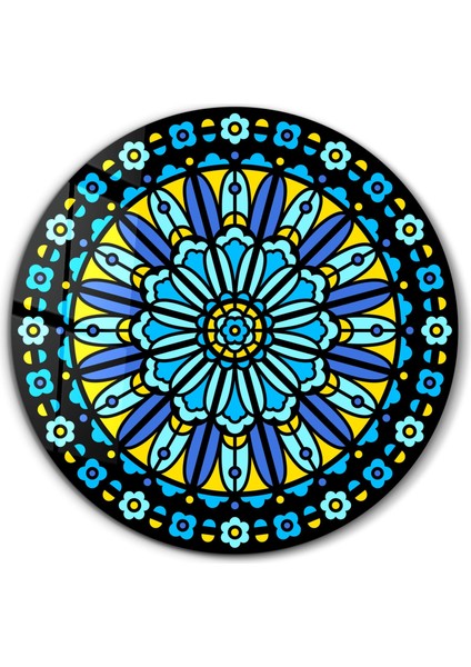 Neon Mandala Harmony 2 Rounded Cam Tablo