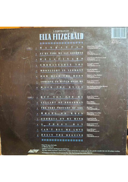 Ella Fitzgerald – A Portrait Of Ella Fitzgerald - Plak Lp