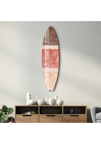 Earthy Tones Abstract Surfboard Cam Tablo
