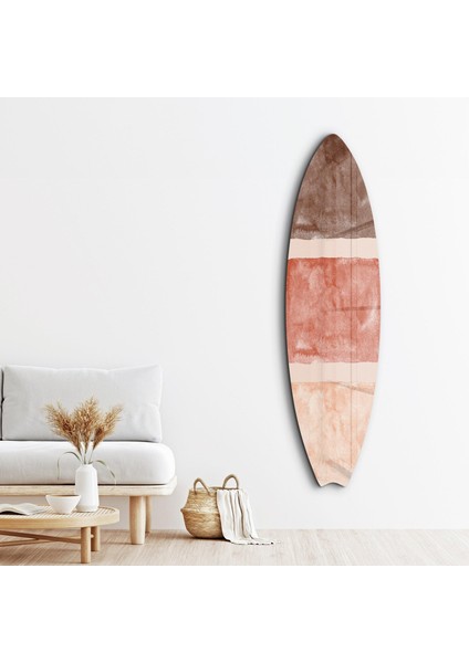 Earthy Tones Abstract Surfboard Cam Tablo