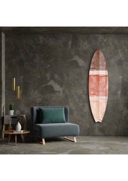 Earthy Tones Abstract Surfboard Cam Tablo