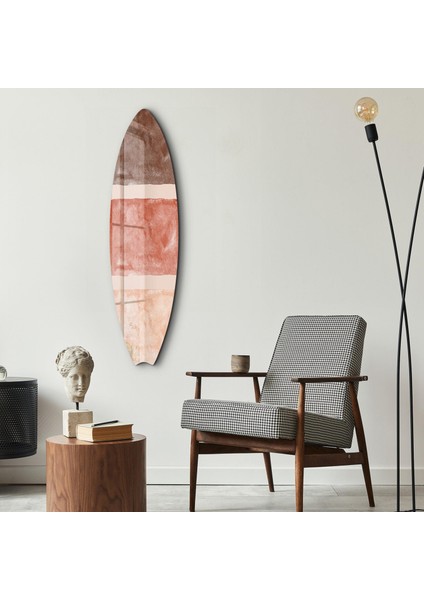 Earthy Tones Abstract Surfboard Cam Tablo