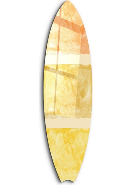 Golden Horizon Abstract Surfboard Cam Tablo
