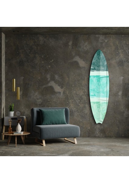 Ocean Breeze Abstract Surfboard Cam Tablo