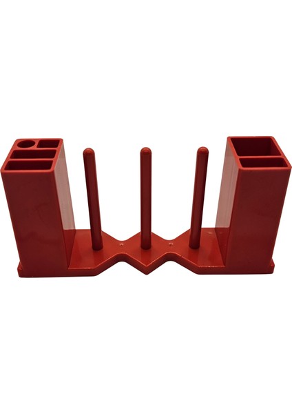 Dikiş Makinesi Mıknatıslı Masura Koyma Aparatı 3'lü Çift Kutulu Kırmızı