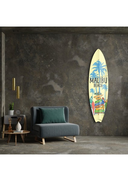 Malibu Vibes Surfboard Cam Tablo