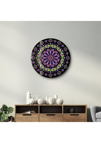Neon Mandala Harmony Rounded Cam Tablo